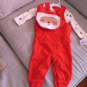 Carter"s Baby Christmas Outifit with Bib